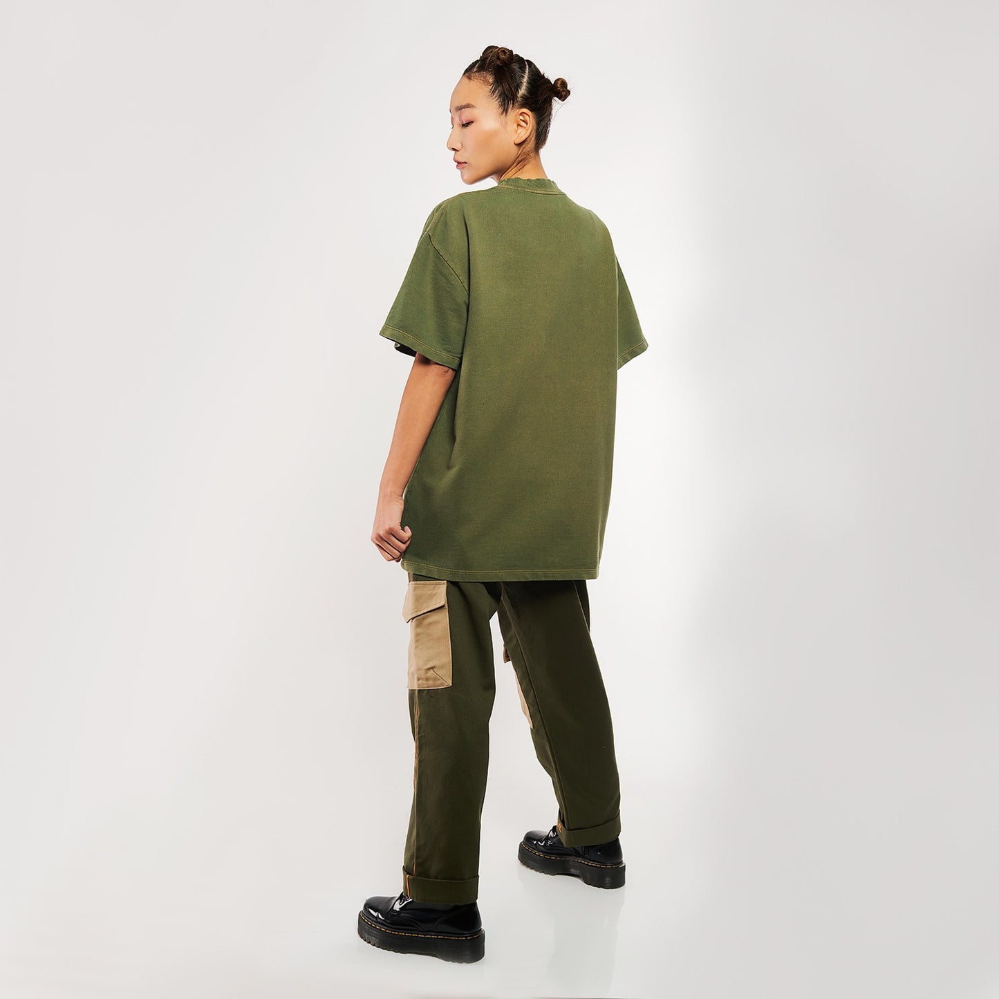 Camiseta Oversized Furia x Zor Verde Estonada