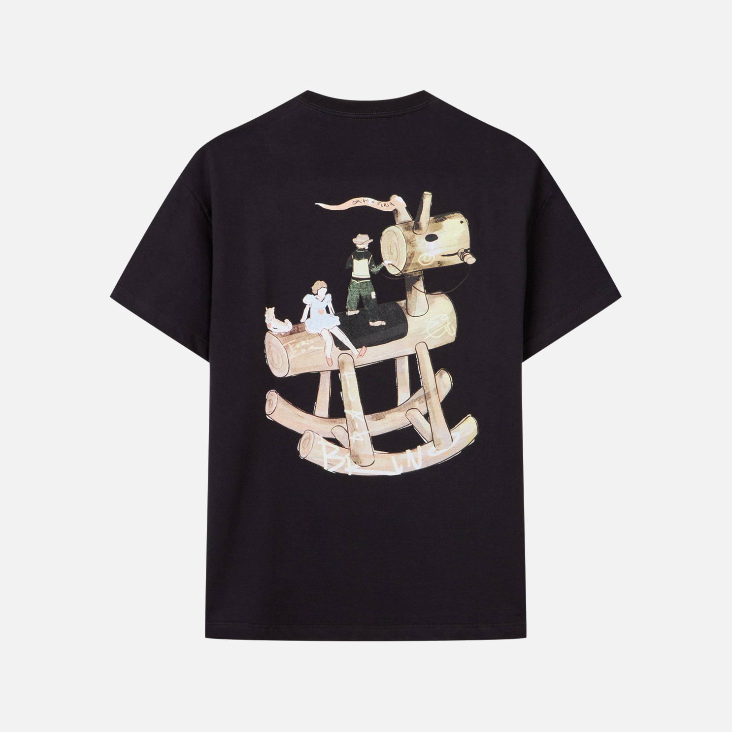 Camiseta Oversized Preta Woodhorse Coleção FURIA X Zor
