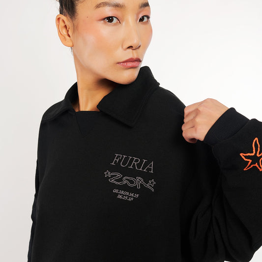 Moletom Polo Furia x Zor Preto