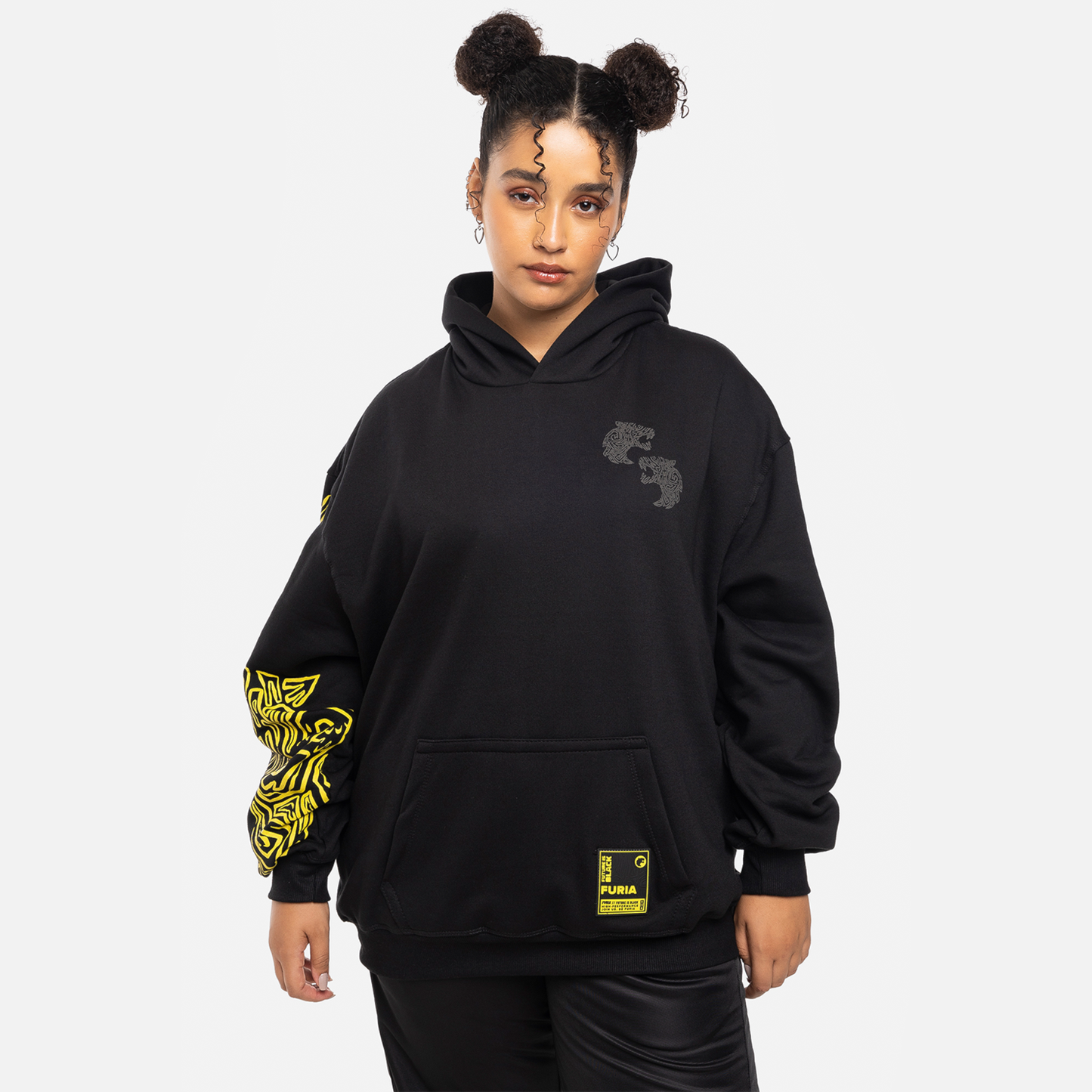 Moletom Oversized Furia Future is Black Sankofa Preto
