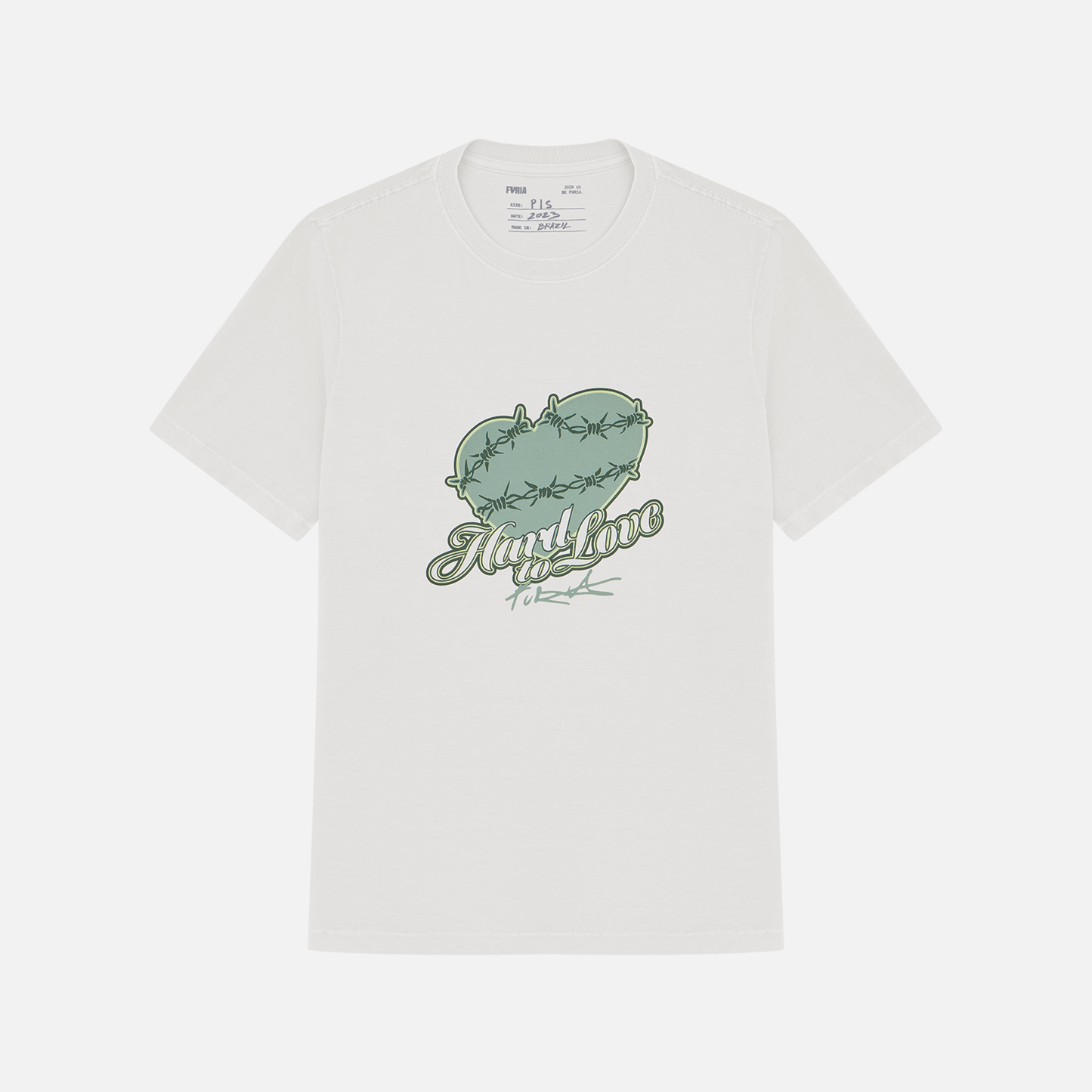 Camiseta Furia Hard To Love Off White