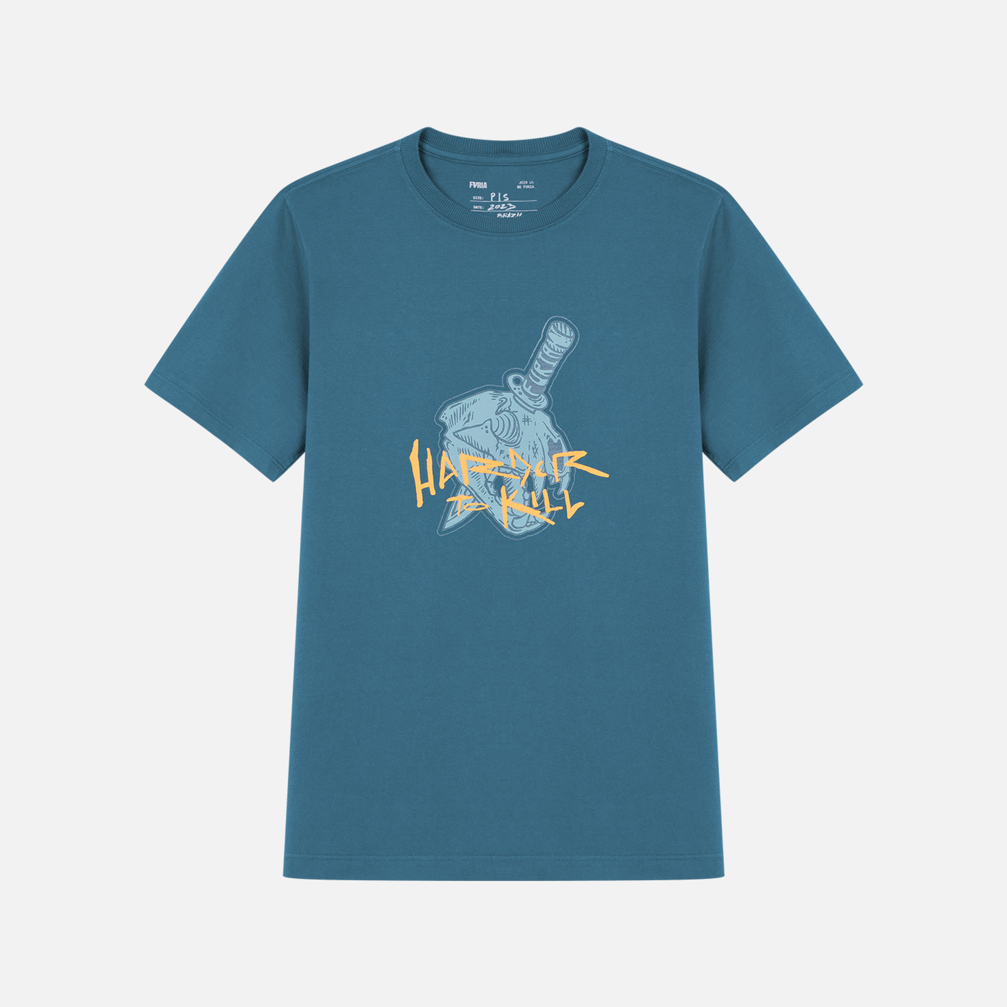 Camiseta Furia Harder To Kill Azul Petróleo
