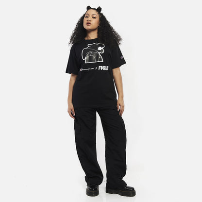 Camiseta Furia x Champion Mascot Hoodie Preta