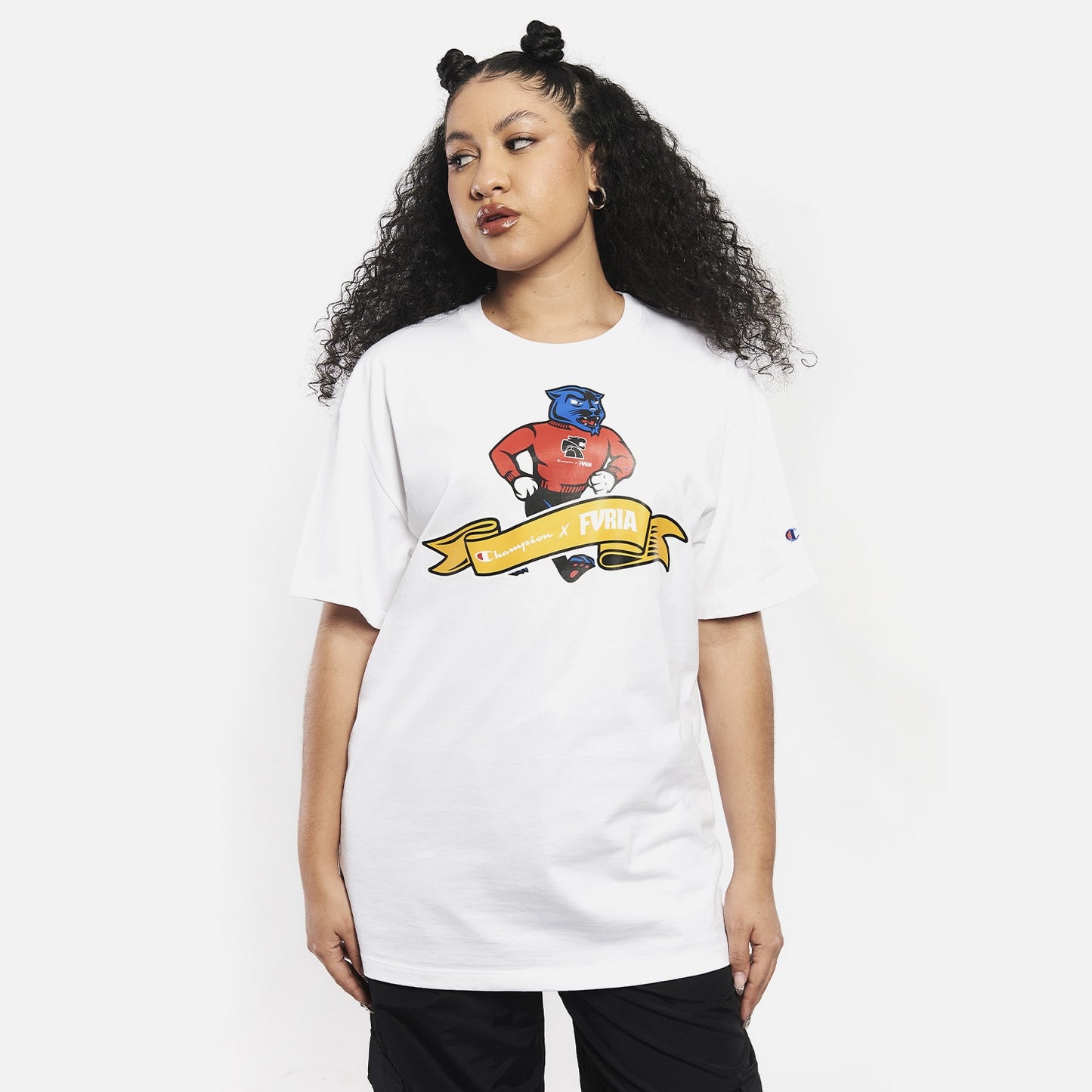 Camiseta Furia x Champion Mascot Off White