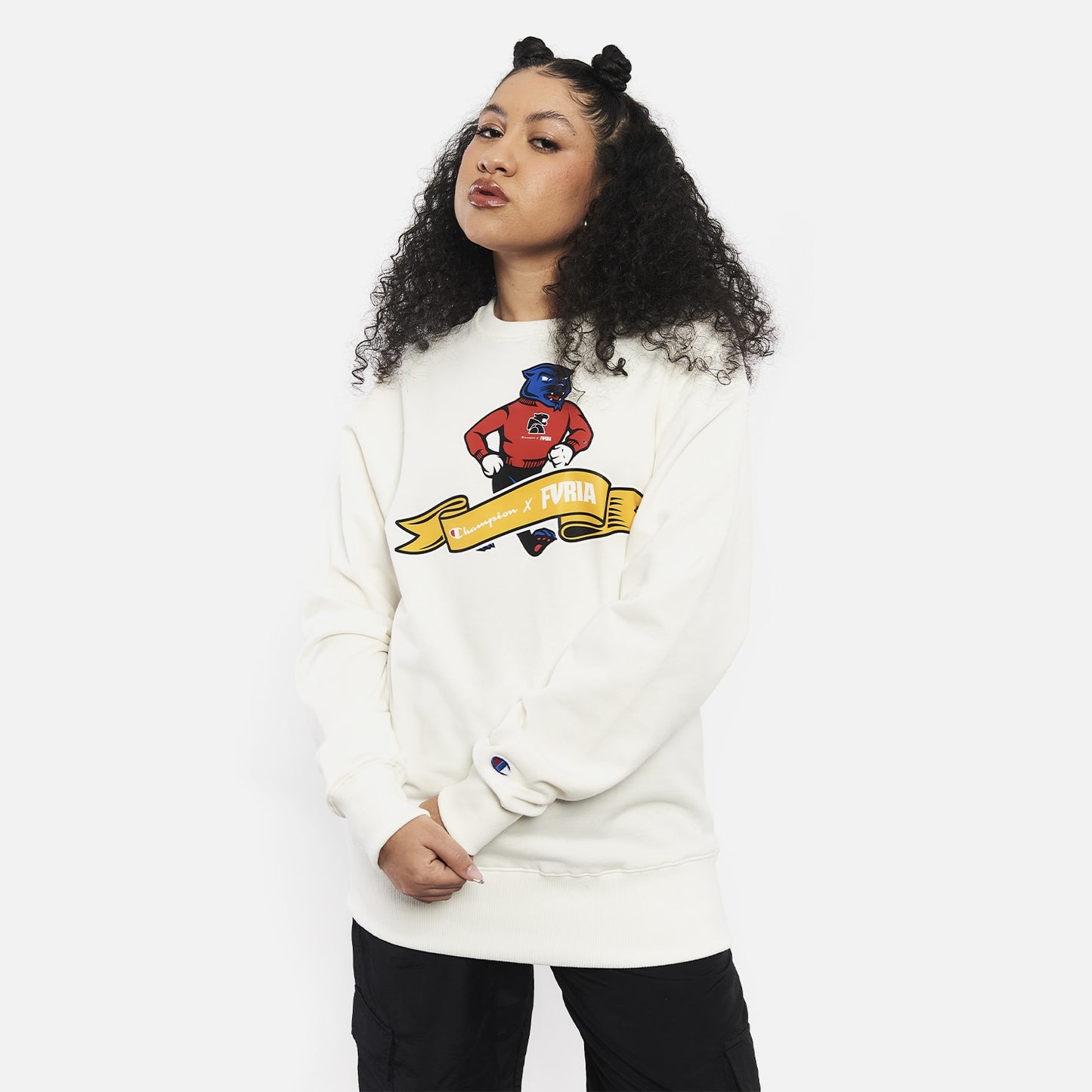Moletom Careca Furia x Champion Mascot Off White