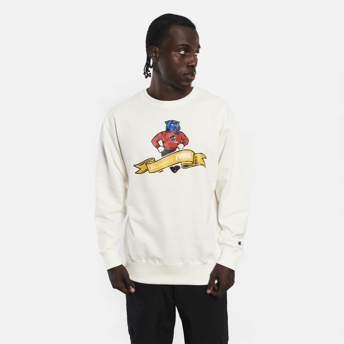 Moletom Careca Furia x Champion Mascot Off White