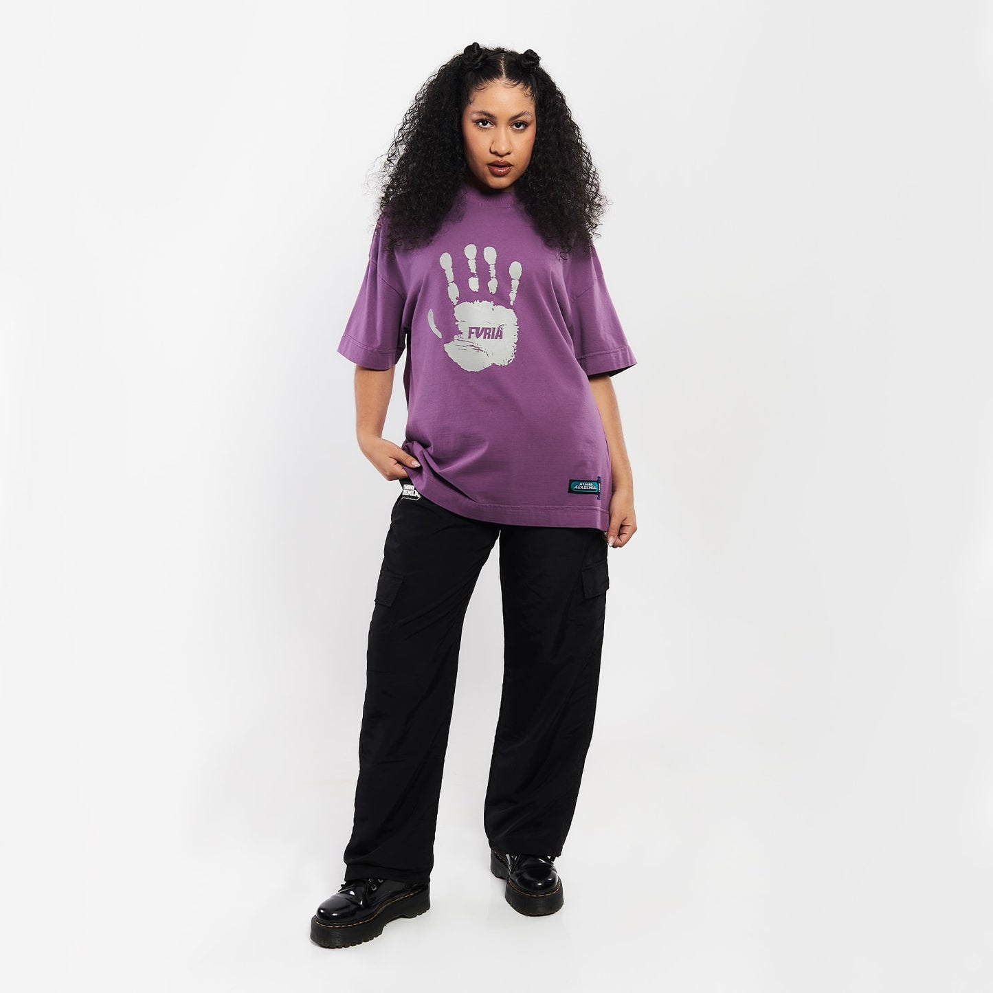 Camiseta Oversized My Hero Academia x Furia Tomura Roxa