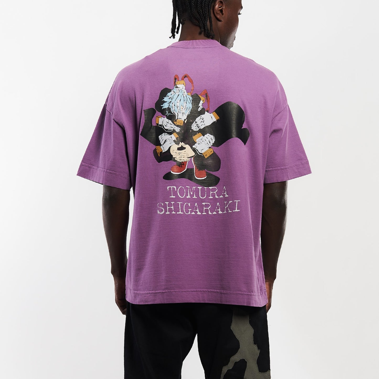 Camiseta Oversized My Hero Academia x Furia Tomura Roxa