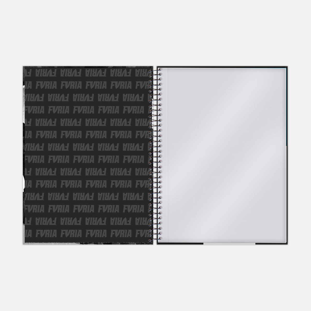Caderno Furia | Foroni Preto e Branco 80 fls