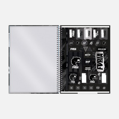 Caderno Furia | Foroni Preto e Branco 80 fls