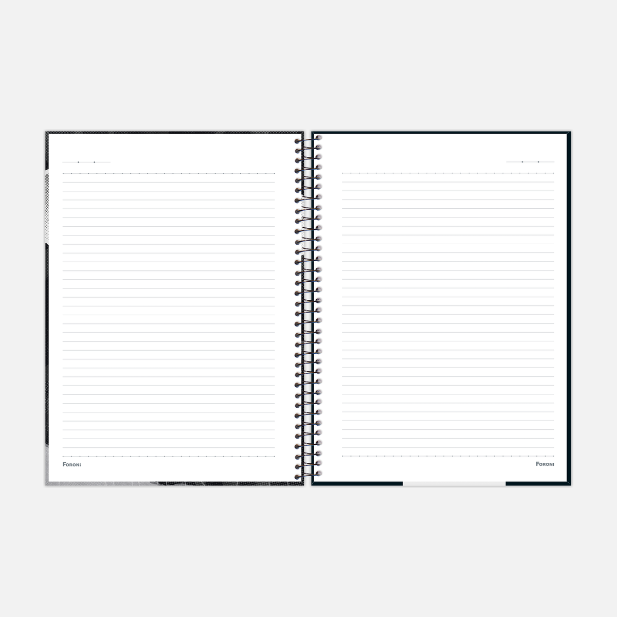 Caderno Furia | Foroni Preto e Branco 80 fls