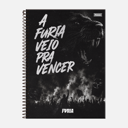 Caderno Furia | Foroni Veio Pra Vencer Preto 80 fls