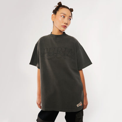 Camiseta Oversized Furia x Zor Preta Estonada