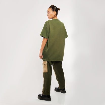 Camiseta Oversized Furia x Zor Verde Estonada