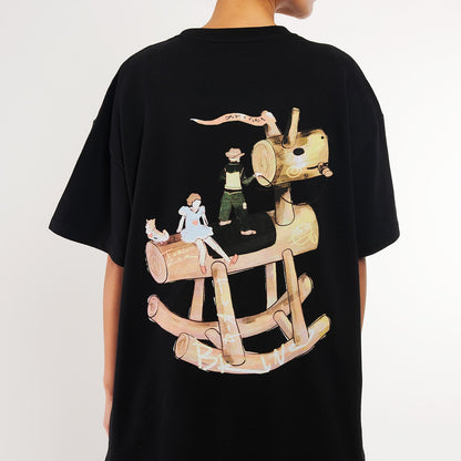 Camiseta Oversized Furia x Zor Woodhorse Preta