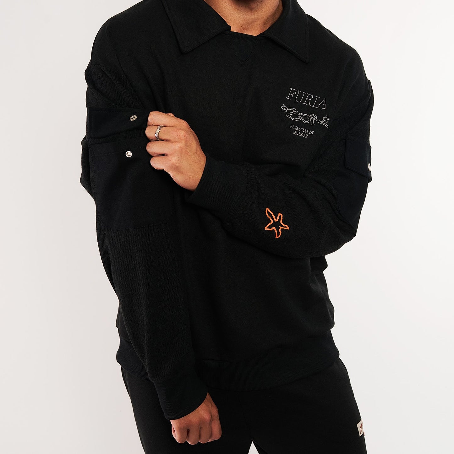 Moletom Polo Furia x Zor Preto