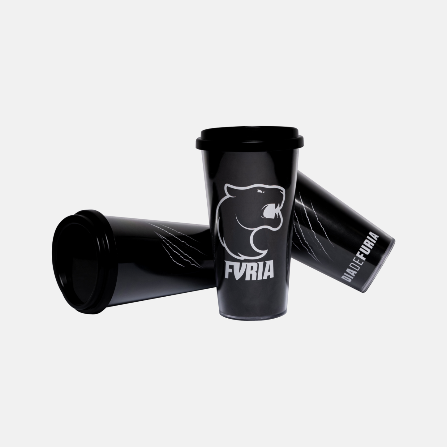 Copo com Tampa Furia Preto