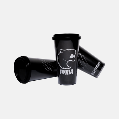 Copo com Tampa Furia Preto