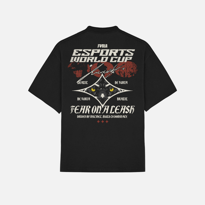 Camiseta Oversized Furia & EWC Preta