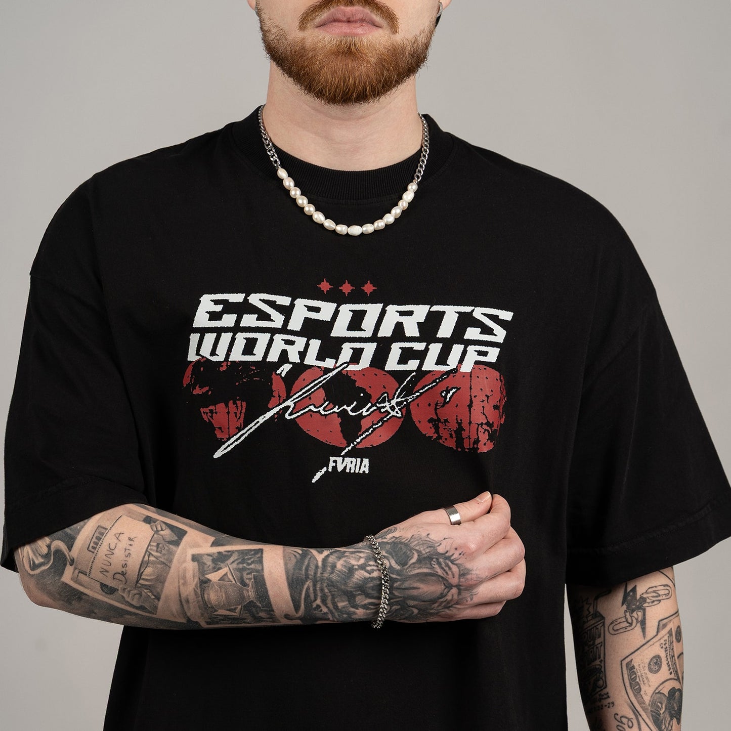 Camiseta Oversized Furia & EWC Preta