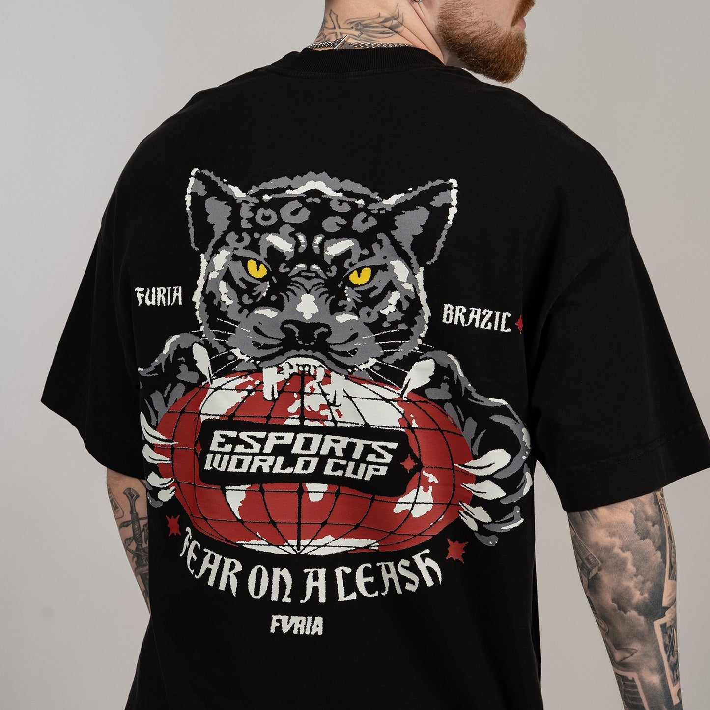 Camiseta Oversized Furia & EWC v2 Preta