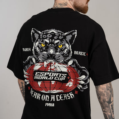 Camiseta Oversized Furia & EWC v2 Preta