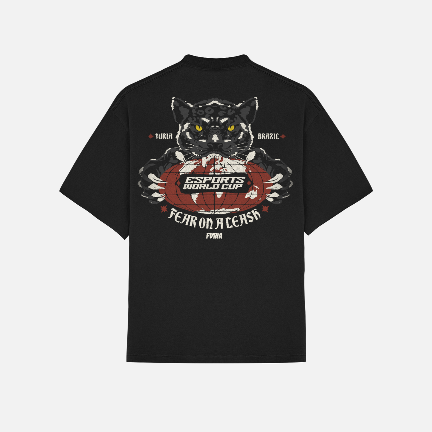 Camiseta Oversized Furia & EWC v2 Preta