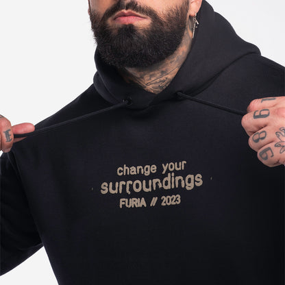 Moletom Canguru Furia Ratz Preto