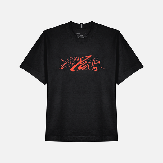 Camiseta Oversized Furia Fire Panther Preta