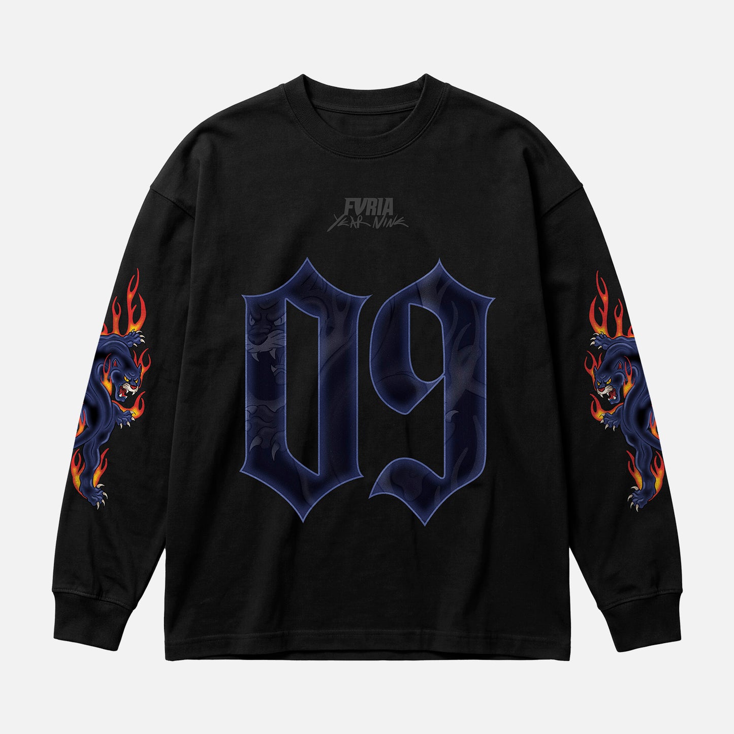 Camiseta Manga Longa Furia Year Nine Preta
