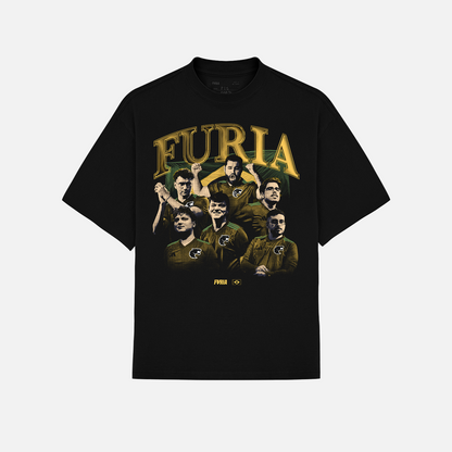 Camiseta Oversized Furia [CS] Brasil Preta