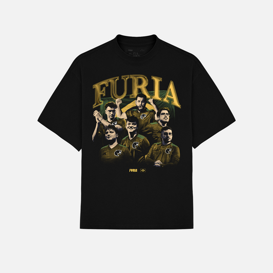 Camiseta Oversized Furia [CS] Brasil Preta